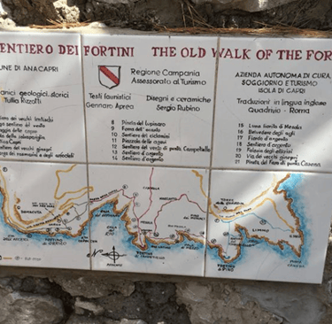 Map of Sentiero Dei Fortini Walking Trail