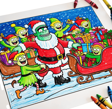 Franken Santa and Zombie Elves