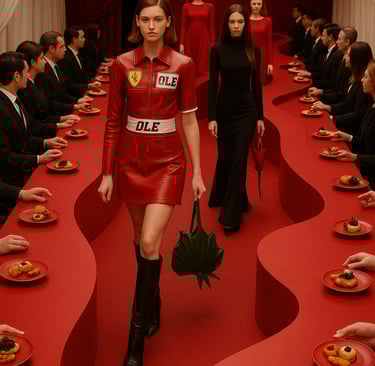 Catwalk and personalized catering concept with immersive experience