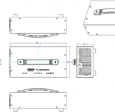 The 2000W 48V to 110V portable pure sine wave inverter is a high-efficiency power conversion device 
