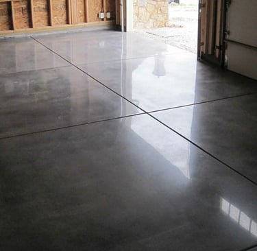 Concrete grinding with polished look