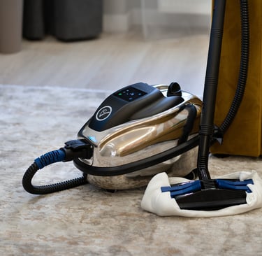 Domowa myjka parowa EV Atlantis do ekologicznego czyszczenia bez chemii. Rozwiązanie dla domów, butików i salonów SPA.