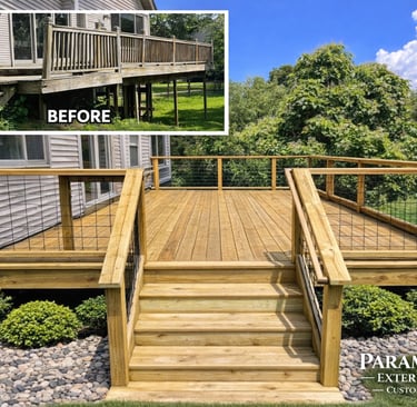 Wood deck built in Howell MI