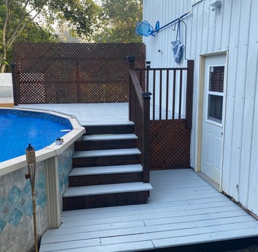 wood pool deck built in webberville mi