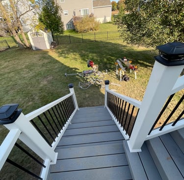 Composite deck installation in Holt MI by local deck builder Paramount Exterior