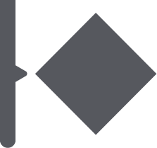 Logotipo abstracto geométrico gris con una barra vertical y una forma de diamante 