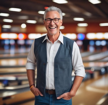 Portrait of a smiling woman with short hair in a bright office setting