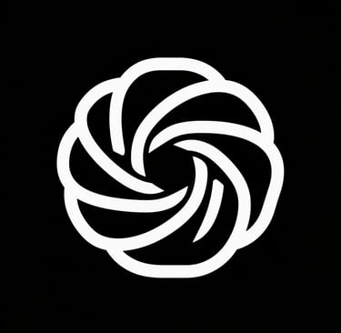 TensorFlow logo glowing softly against a black and blue gradient backdrop.