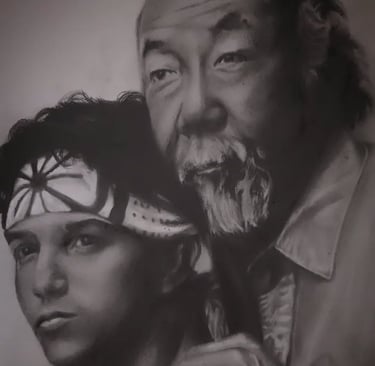 "A Força da Expressão: Desenho realista em Grafite/Carvão. Capturando a alma e a alegria em altíssim