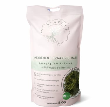 algues pour le jardin Algélys sac 5kg Ascophyllum nodosum bio Bretagne