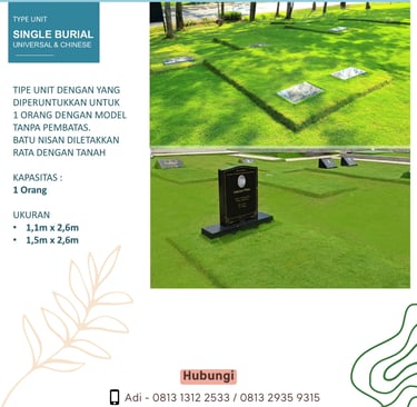 Informasi makam san diego hills memorial park tipe single burial 1.1x2.6