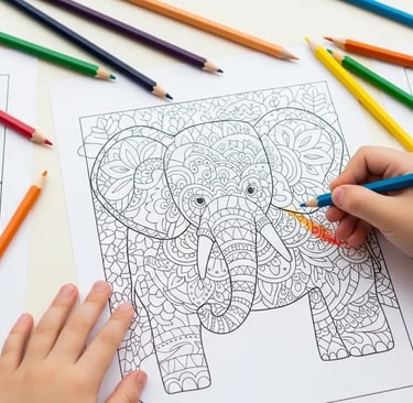 Livro de Colorir Infantil para Crianças em PDF para Imprimir | Atividades terapêuticas para Crianças