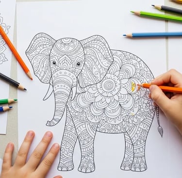 Livro de Colorir Infantil para Crianças em PDF para Imprimir | Atividades terapêuticas para Crianças