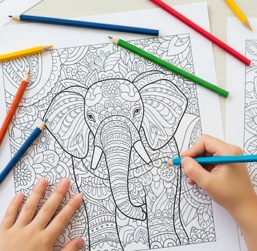 Livro de Colorir Infantil para Crianças em PDF para Imprimir | Atividades terapêuticas para Crianças