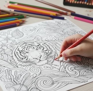 Livro de Colorir Infantil para Crianças em PDF para Imprimir | Atividades terapêuticas para Crianças