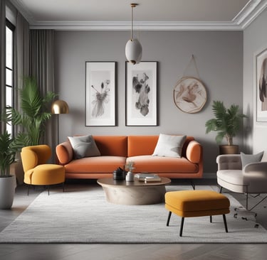 An elegant decoration setup highlighting contemporary design elements.