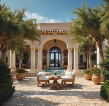 two white garage doors in front of a building