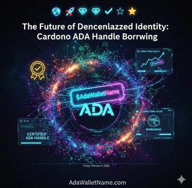 Cardano ADA Handle Borrowing and the Evolution of Web3