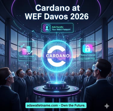Cardano at WEF Davos 2026: The New Foundation of Global Finance