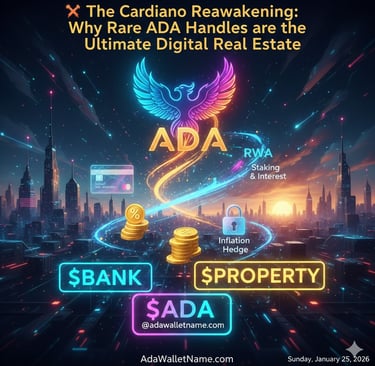 The Cardano Reawakening: Why Rare ADA Handles are the Ultimate Digital Real Estate