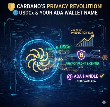Cardano’s Privacy Revolution: Why USDCx and Your ADA Wallet Name Are the Future of DeFi