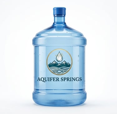 18.9 liter BPA free round water jug for standard spring water delivery in Kelowna.