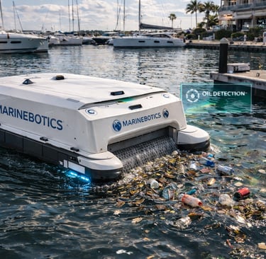 Marina cleaning robot