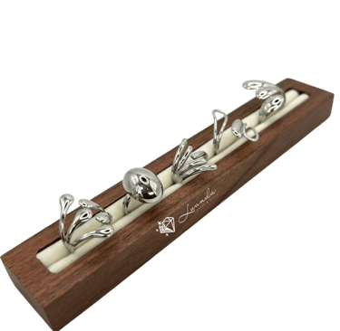 Bagues modernes en acier inoxydable couleur argent pour femme – Luanda Genève