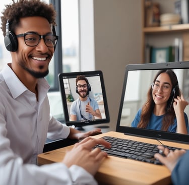 A modern office space where financial professionals connect and share ideas.