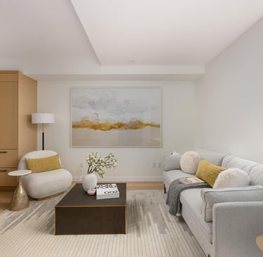 inviting dining area staged with a wooden table, stylish chairs, and centerpiece decor for home sale