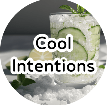 A frosted candle glowing next to fresh mint leaves on a minimalist, pale wood shelf with a clean spa-like vibe. 