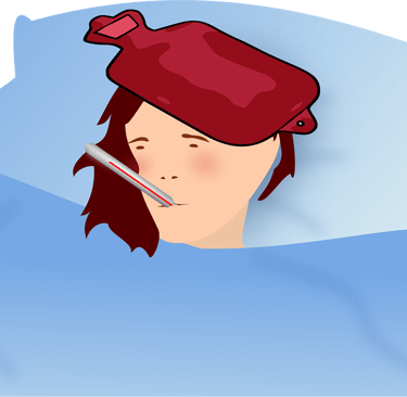 a sick woman with UTI infection