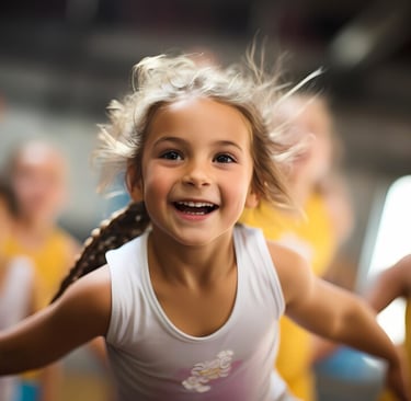 Young dancer enjoying her class