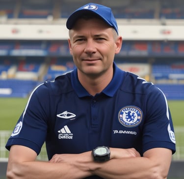 a close up of the chelsea badge on a shirt