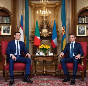 a crowd of people standing in front of a building