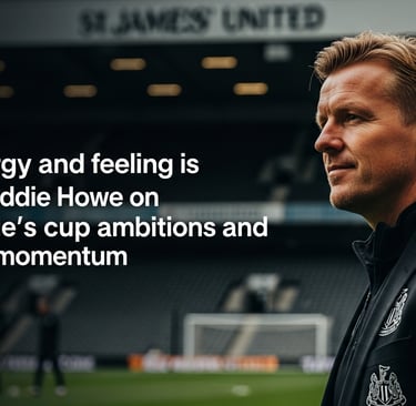 "The energy and feeling is good" | Eddie Howe on Newcastle’s cup ambitions and building momentum