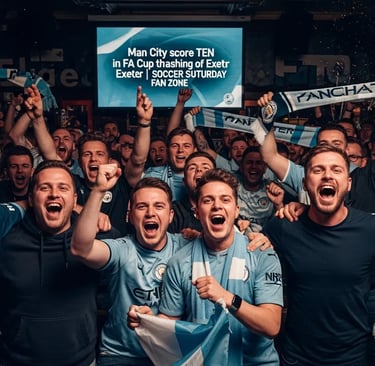Fan reaction after Man City score TEN in FA Cup thrashing of Exeter | Soccer Saturday Fan Zone