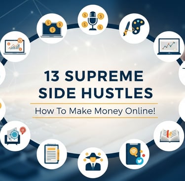 13 Supreme Side Hustles: How To Make Money Online!