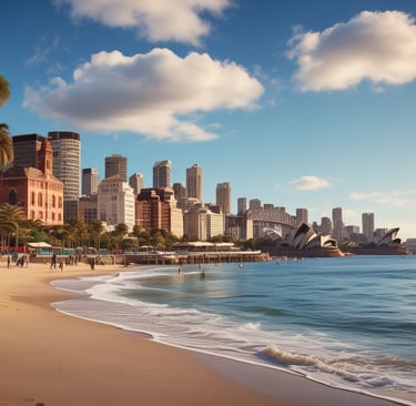 A group of people standing in front of a christmas tree