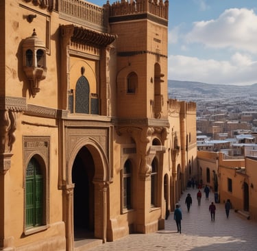 a view of a city from a high point of view