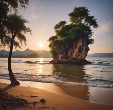 a group of people standing next to a body of water