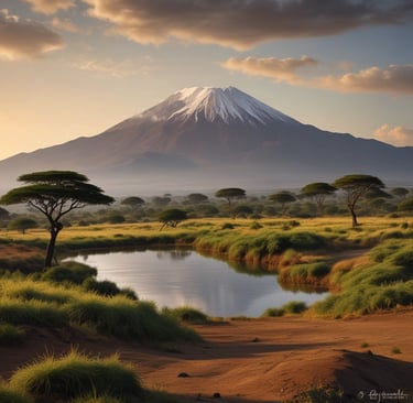 a large mountain with a very tall peak in the distance