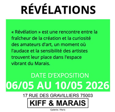Flyer d'info sur l'expo Révélations du 6 au 10 mai 2026