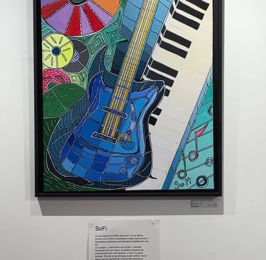 Photo de Guitare et Clavier tableau présenté à l'expo