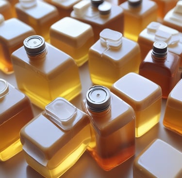 Close-up of natural fruits and oils used in the soap making, highlighting freshness and purity.