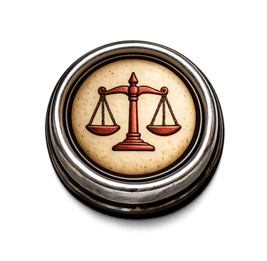 Icono de litigios editoriales, reclamaciones y gestión de derechos de autor.