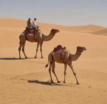 A family enjoying a beach holiday in Dubai.