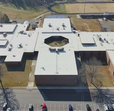 Commercial roofing installation in Appomattox VA by Melvin T. Morgan Roofing