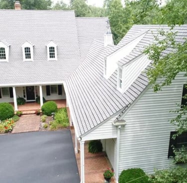 Residential metal roofing project completed in Charlottesville Virginia