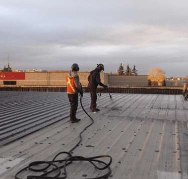 Shingle roof repair in progress on residential home in Crozet near Charlottesville VA